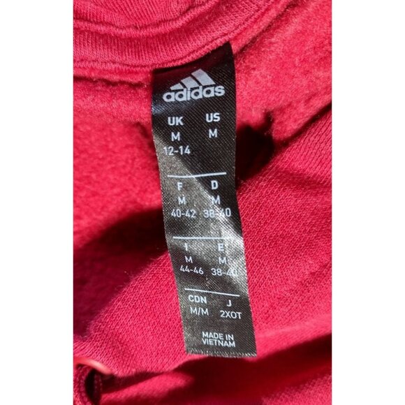 Adidas Women's See U Hoodie Metallic Graphic Red Hoodie Sweatshirt Size M - Picture 4 of 6